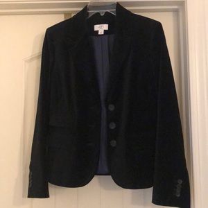 Black velvet blazer